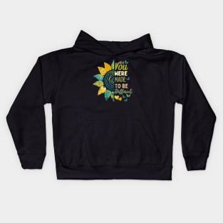 You were born to be different sunflower design Kids Hoodie